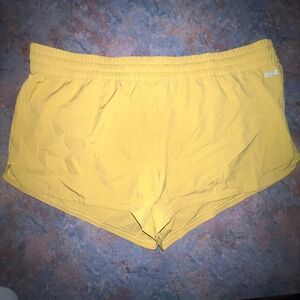 DSG Mid Rise Stride Run Women's Shorts XL Yellow NWT
